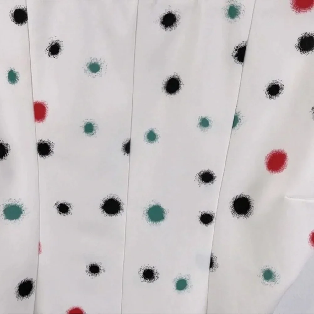 Emporio Armani Mulberry Silk Multi Colour Spotted Blouse Womens Size 42 - Picture 9 of 13